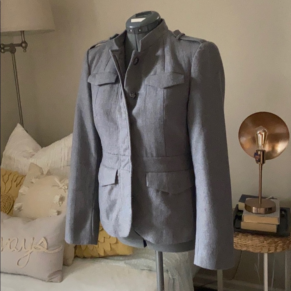 Banana Replublic Wool Military Grey Jacket